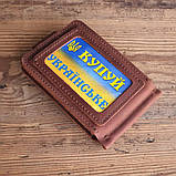 Затиск для грошей BGS шкіряний коньячний BGS3309, фото 4