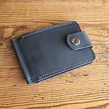 Затиск для грошей BGS шкіряний синій BGS3310, фото 4