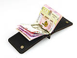 Тонкий шкіряний гаманець затискач для грошей BGS коричневий BGS3312, фото 2