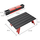 Міні туристичний столик складаний 42 × 29 × 13 см Компактний похідний стіл для їжі та туристичної плити, фото 3