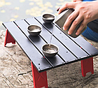 Міні туристичний столик складаний 42 × 29 × 13 см Компактний похідний стіл для їжі та туристичної плити, фото 5