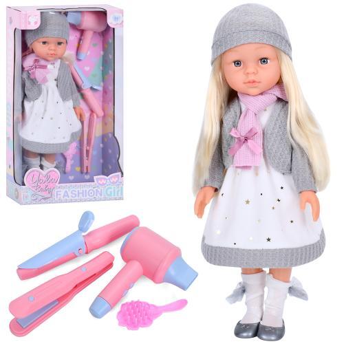 Лялька RT240C, 44 см, набір перукаря (фен, плойка, гребінець), фото 1