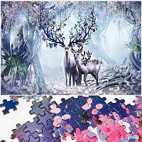 Пазл Сказочные олени на 1000 элементов размер картины 75х50 см
