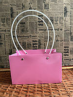 Сумочка для квітів бузок рожевий велика