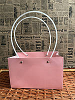 Сумочка для квітів пудрова велика