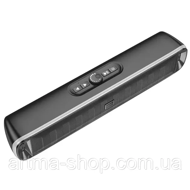 Портативна Bluetooth колонка Borofone BR43 Colorful, Потужність 10Вт, 38,0х7,1х6,9 см, чорна