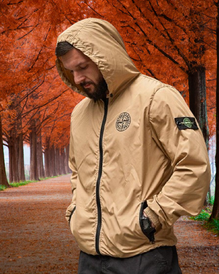 Чоловіча вітровка Stone Island (складається в кишеню), плащівка, фото 1