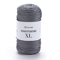 Пряжа Macrame XL (шнур 4 мм) 159 темно-сірий
