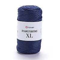 Пряжа Macrame XL (шнур 4 мм) 162 темно-синій
