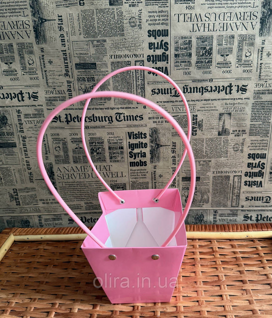 Сумочка для квітів бузок рожевий, фото 1