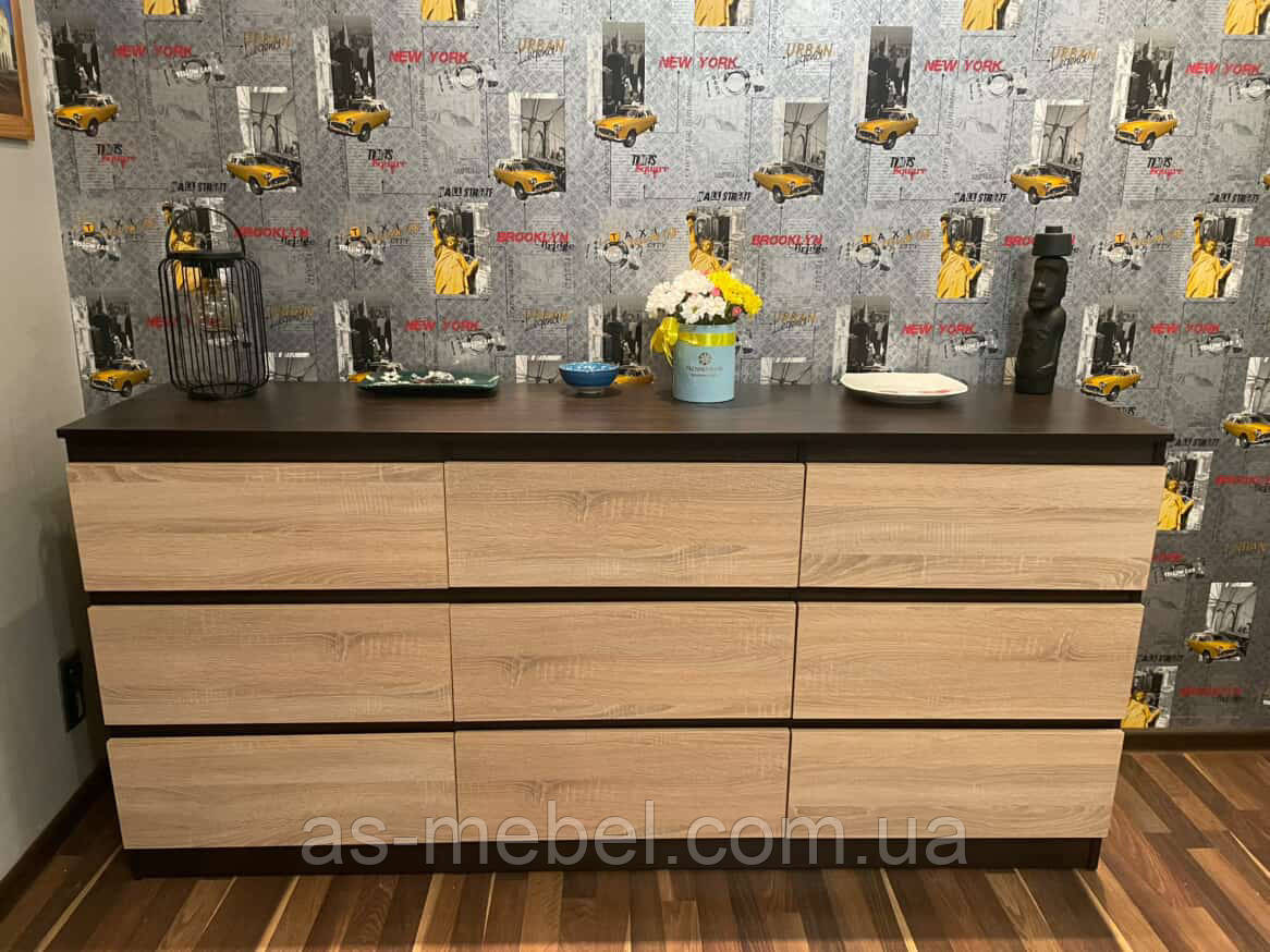 Комод 9 Лайт венге магія + дуб сонома, фото 1