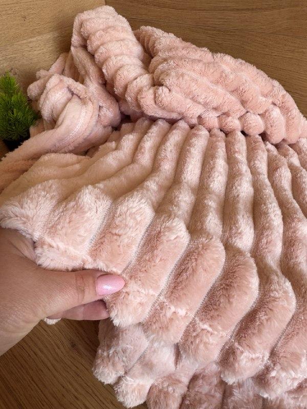 Велюровий плед "Шарпей" широка смужка 200х220, фото 1