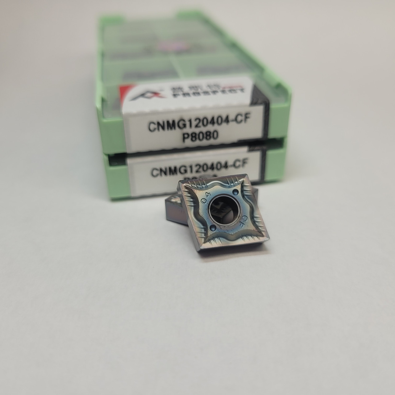 CNMG120404-CF P8080 PROSPECT (Сталь, Нержавіюча сталь, Гартований) Твердосплавна пластина