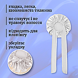Шапка для сну жіноча на голову атласна із синтетичного штучного шовку Hechpro біла (04), фото 2