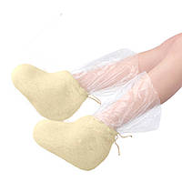 Чобітки багаторазові для парафінотерапії ніг Doily, зі штучного хутра, кремові, 1 пара/уп