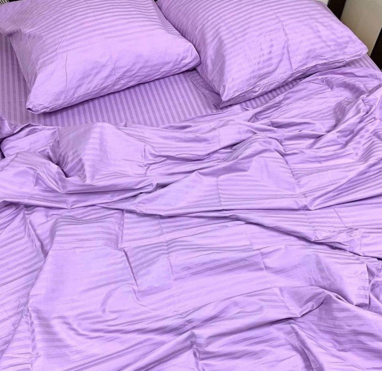 Постільна білизна готельного типу напівторний розмір Страйп Сатин, фото 1