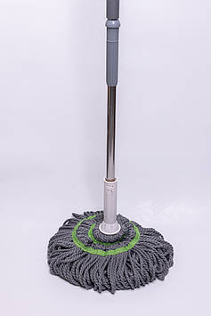 Швабра з самовіджимом з мікрофібри, універсальна, обертається на 360°, телескопічна ручка HP-35015-14