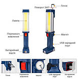 Ліхтар робоче світло на магніті (ZJ-8899) 2 акумулятора 18650 PL-356, фото 3