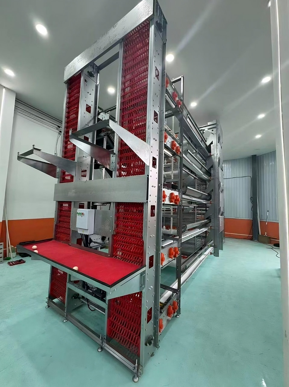 Автоматична клітка для несучок, 4-ярусна, 9600 голів, довжина 50 м, фото 1