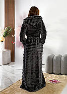 Жіночий довкий теплий халат з чобітками (р.S-M,L-XL,2XL-3XL) Туреччина, фото 7