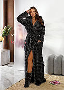 Жіночий довкий теплий халат з чобітками (р.S-M,L-XL,2XL-3XL) Туреччина, фото 3