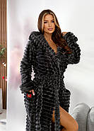 Жіночий довкий теплий халат з чобітками (р.S-M,L-XL,2XL-3XL) Туреччина, фото 8