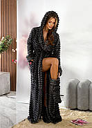 Жіночий довкий теплий халат з чобітками (р.S-M,L-XL,2XL-3XL) Туреччина, фото 5