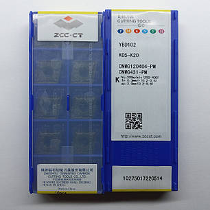 CNMG120404-PM YBD102 ZCC.CT (Чавун) Твердосплавна пластина, фото 2