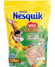 Какао Nestle Nesquik Jungly Cacao зі шматочками печива 200г