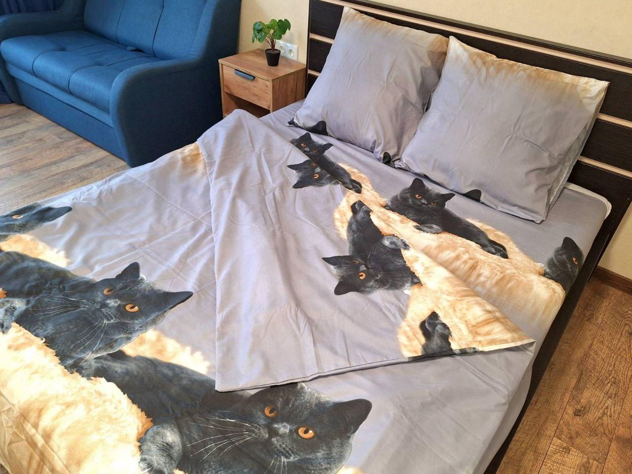 Набір постільної білизни Велюр № в558 Полуторний 150х220, на кнопках