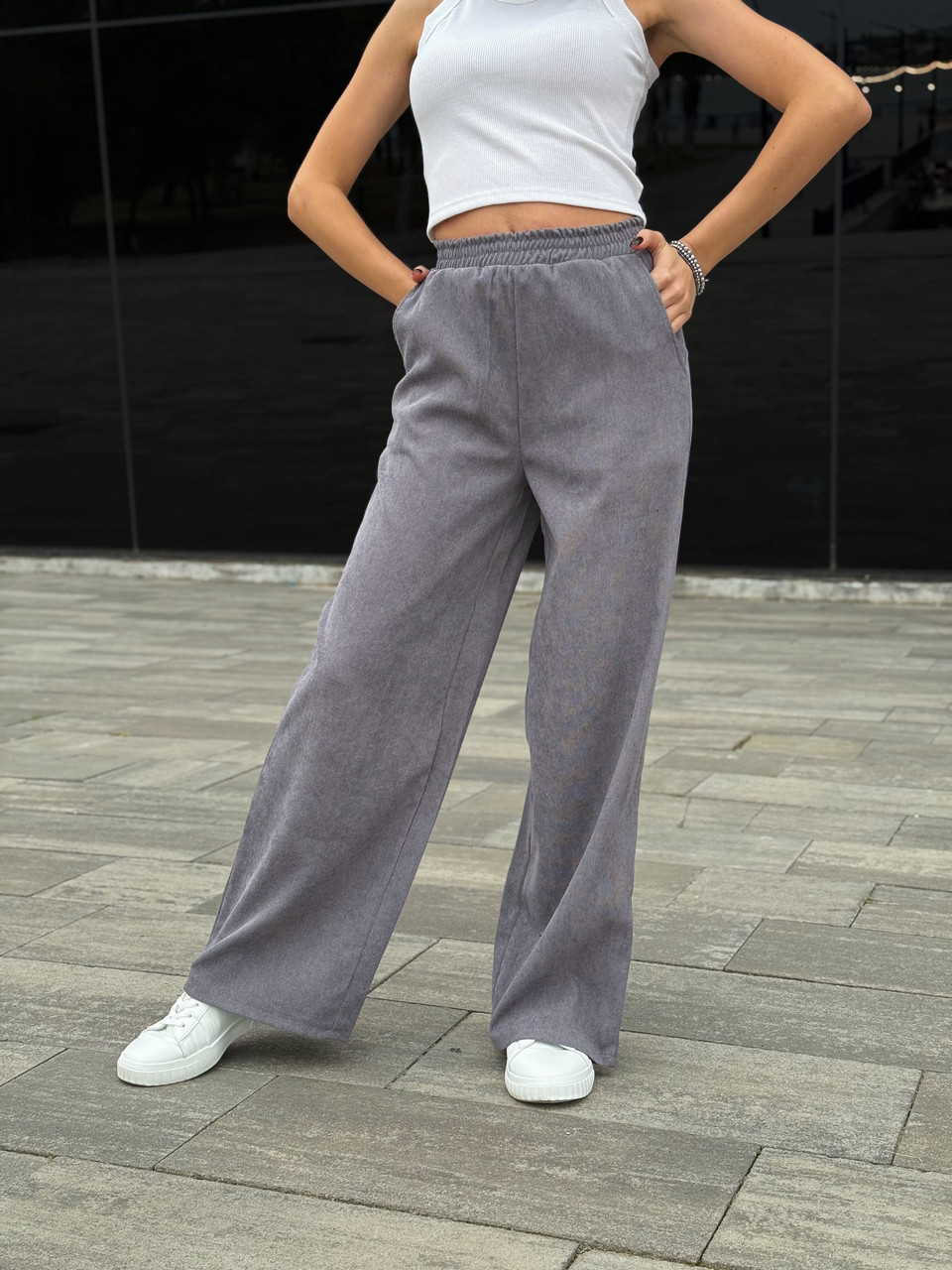 Жіночі вельветові штани палаццо "Garda" | Батал, фото 1