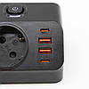 Мережевий фільтр 20Вт, 1.6м (2хUSB-A, 2хType-C, 4х220В) / Електричний подовжувач з тримачем для столу, фото 9