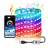 Розумна гірлянда 10м, USB, Bluetooth Xmas Lights 100LED RGB / Світлодіодна гірлянда з керуванням з телефону, фото 5