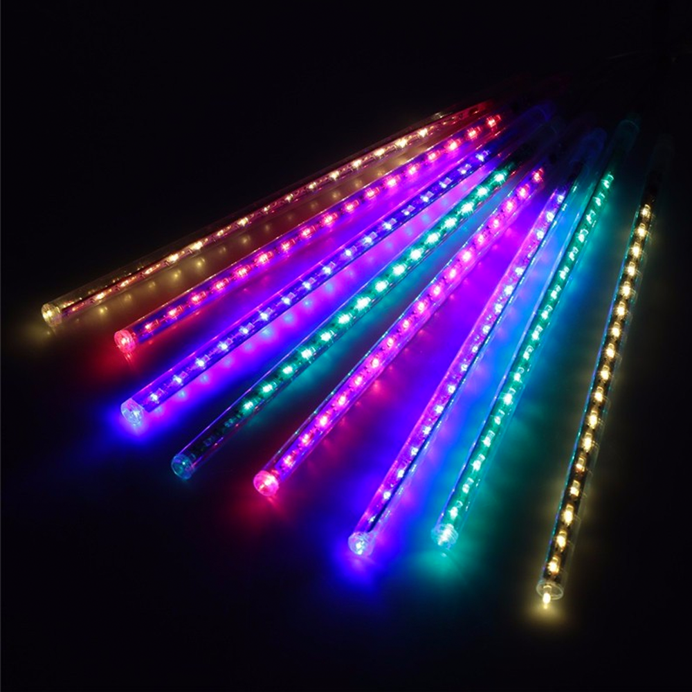 Гірлянда 3м "Таючі бурульки" LED 8 бурульок по 50 см Різнокольоровий / Світлодіодна RGB новорічна гірлянда, фото 1