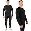 Комплект чоловічої термобілизни на флісі Розмір S-3XL, Чорна/Зимова чоловіча флісова термобілизна, 3XL, фото 2