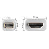 Конвертер з Mini DisplayPort (тато) на HDMI (тато) 1,8 м / Перехідник-адаптер mini DisplayPort - HDMI, фото 8