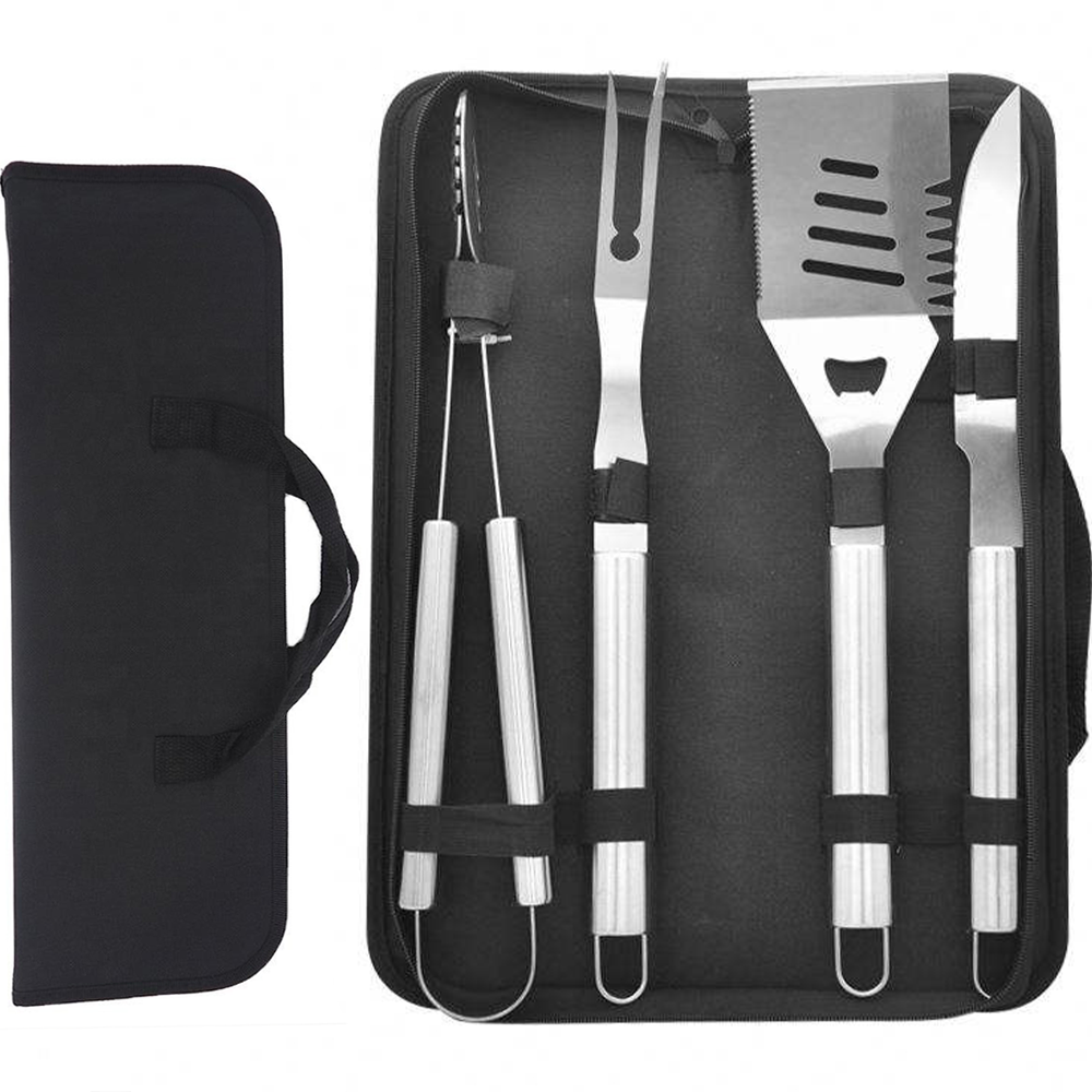 Набір інструментів для барбекю 4в1 з чохлом / Універсальний набір для шашлику, фото 1