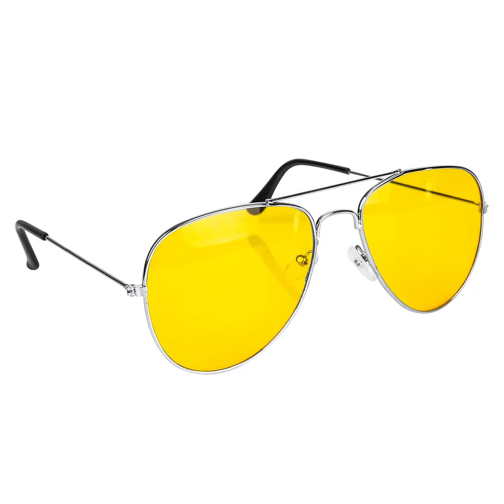 Окуляри для водіння вночі Night view / Жовті антивідблиски для водія / Чоловічі окуляри-антифари, фото 1