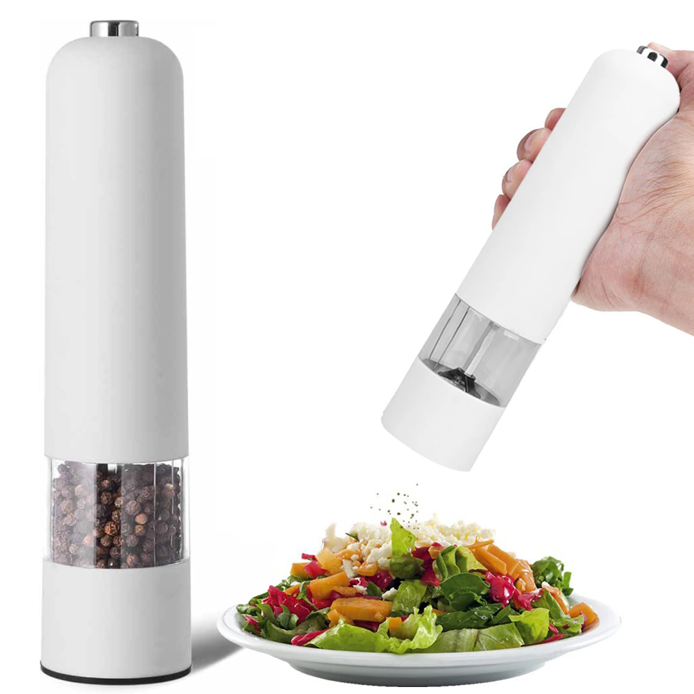 Електричний подрібнювач для спецій DISPENER, Біла / Автоматичний подрібнювач для спецій на батарейках, фото 1