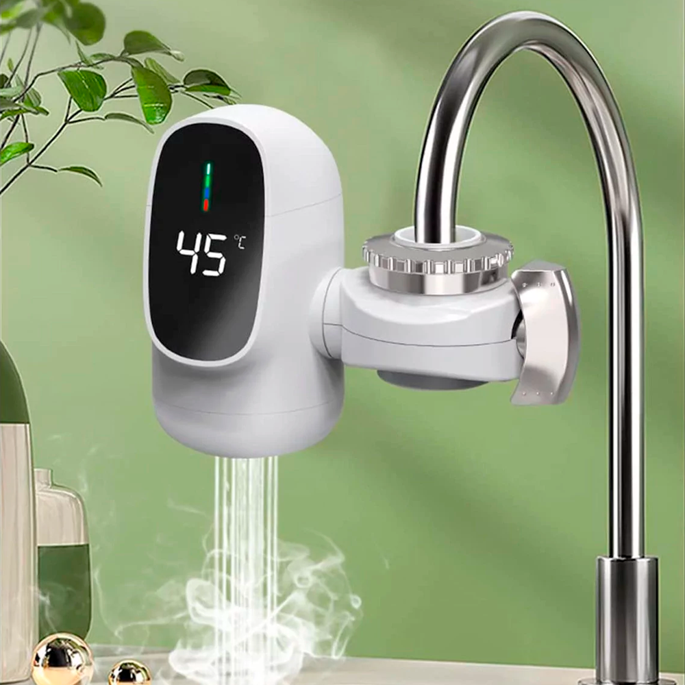 Проточний водонагрівач до + 50°, з LCD екраном / Насадка на кран для кухні / Бойлер для нагрівання води, фото 1