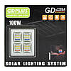 Прожектор-ліхтар із сонячною панеллю 100Вт, GDPLUS GD-2206A / Акумуляторний світлодіодний ліхтар із PowerBank, фото 10