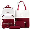 Шкільний набір сумок 4в1, рюкзак 43х30х13см (сумка, клатч, пенал) Червоний/Рюкзак-трансформер/Рюкзак, фото 4