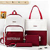 Шкільний набір сумок 4в1, рюкзак 43х30х13см (сумка, клатч, пенал) Червоний/Рюкзак-трансформер/Рюкзак, фото 8