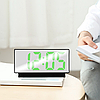 Настільний годинник дзеркальний, від USB з будильником і термометром, VST-897-4, Зелений / Електронний LED годинник, фото 4