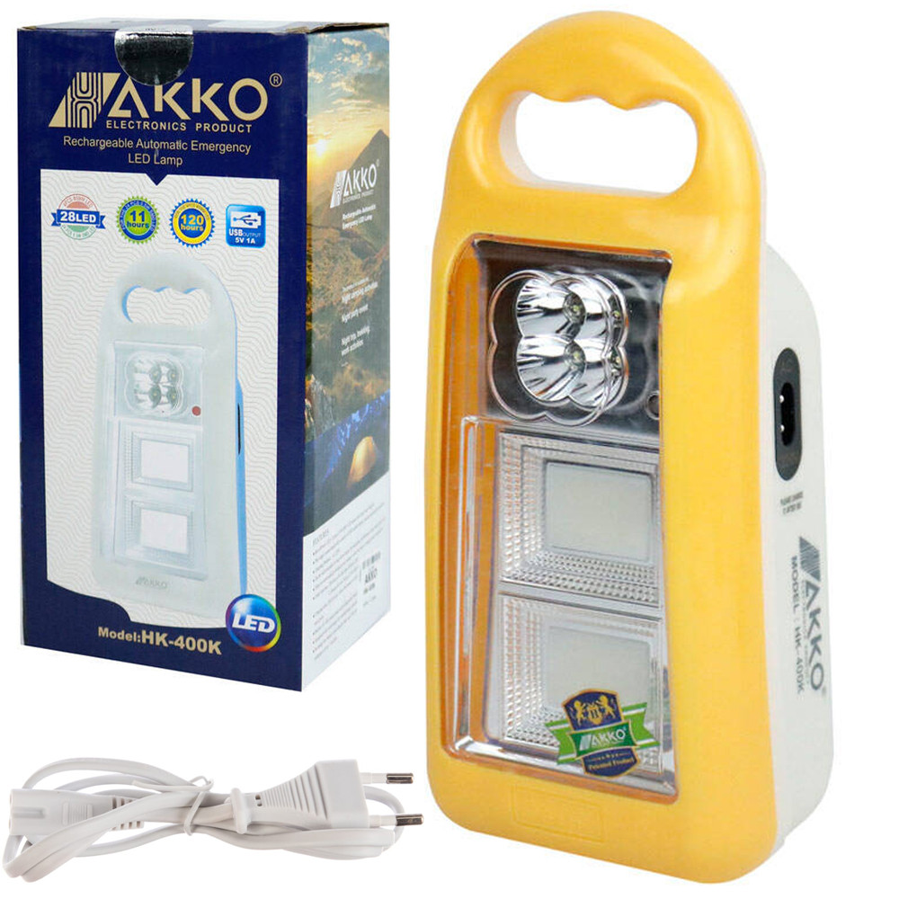Ліхтар ручний акумуляторний 28LED, HK-400K / Акумуляторний кемпінговий ліхтар лампа / Переносний світильник, фото 1