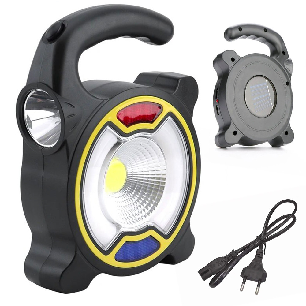 Ліхтар акумуляторний на сонячній батареї ZJ-3199, 4 режими / Ручний світлодіодний ліхтарик, фото 1