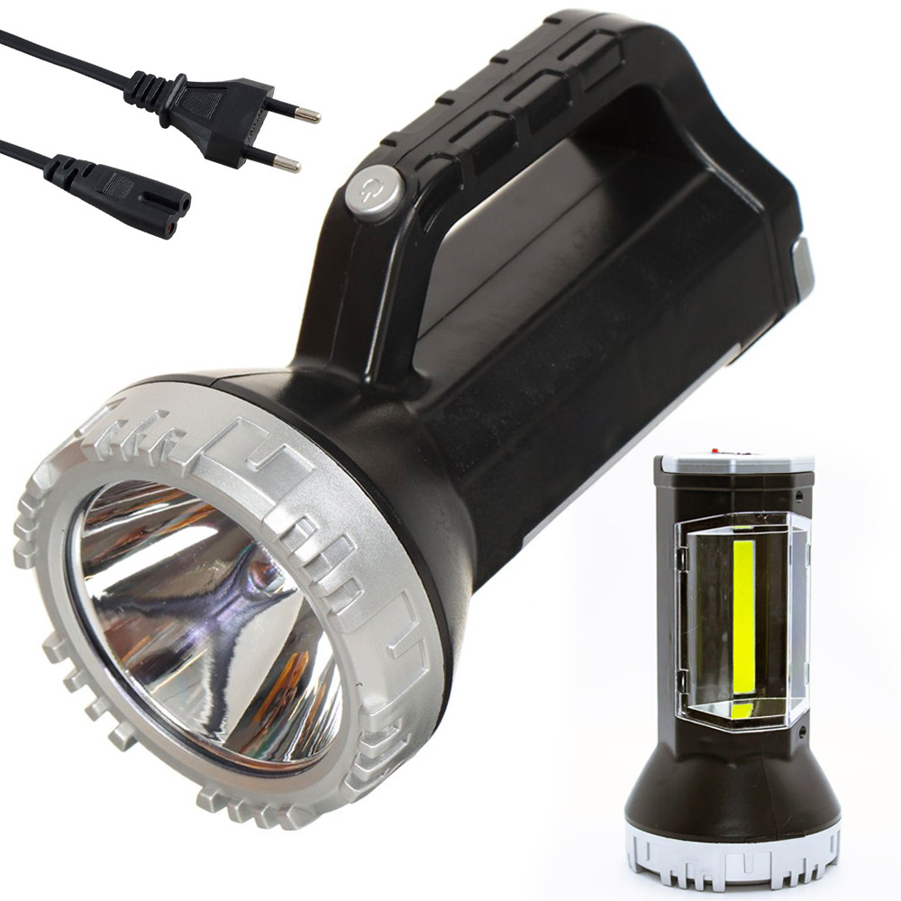 Ліхтар акумуляторний ручний T-50 з бічним світлом / Кемпінговий ліхтар-лампа / Ліхтарик на акумуляторі, фото 1