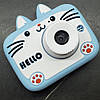Дитячий цифровий фотоапарат 40МП, X900 Cat, від USB, Блакитний / Фотоапарат для дітей з селфі камерою, фото 6