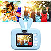 Дитячий цифровий фотоапарат 20МП, від USB, X900 Rabbit, Блакитний / Фотокамера для дітей із селфі-камерою та відео, фото 6