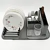 Сушарка для посуду з підставкою (41,5×33×13,5см) / Органайзер для посуду / Підставка для посуду, фото 2